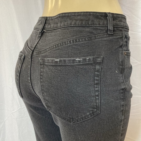 wild fable Jeans Exposed Button Closure Size 6 Black Wash Flare Leg Style NWT - Picture 2 of 9